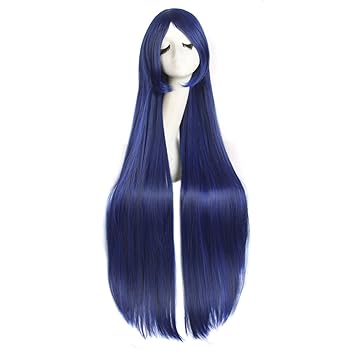 blue wig 100cm