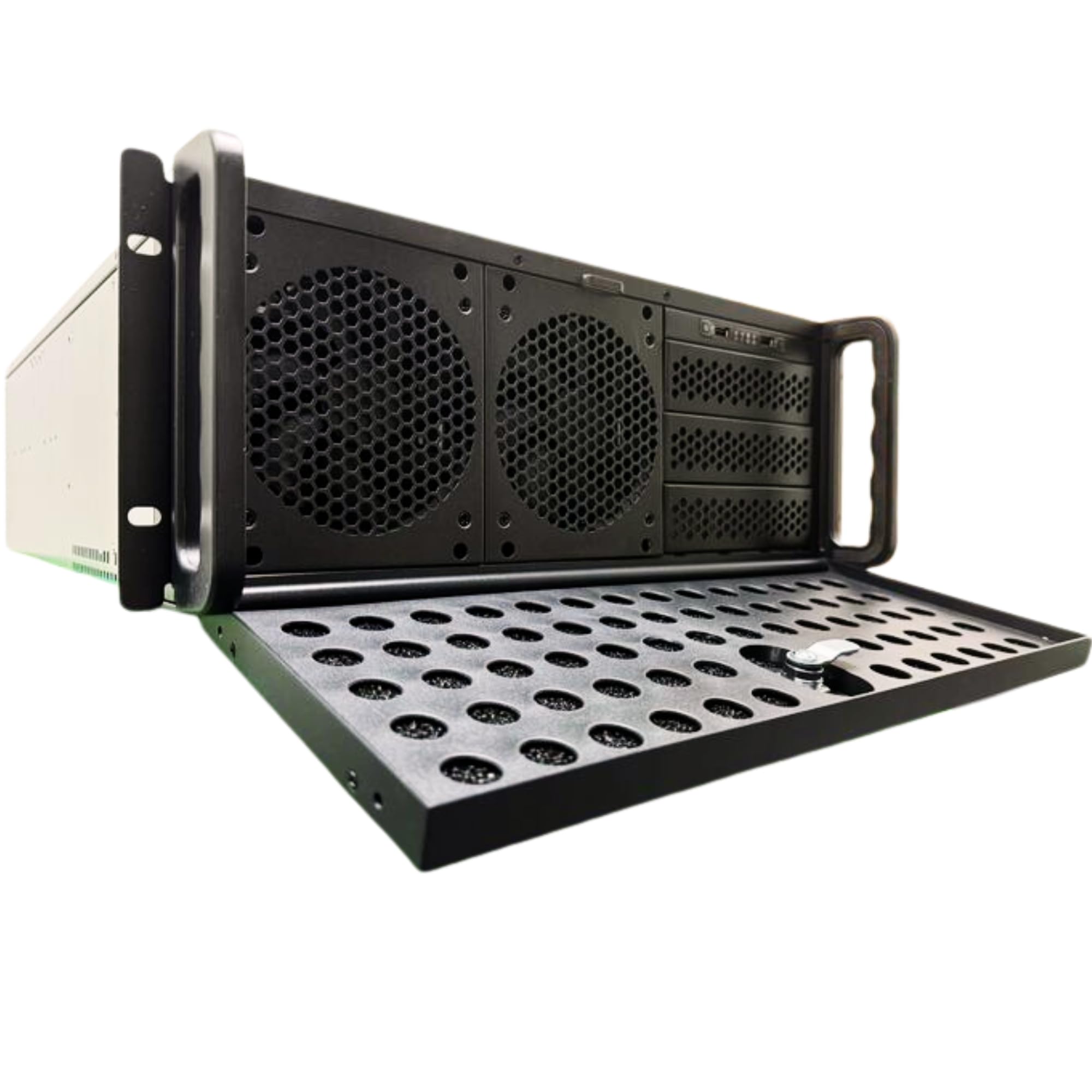 RackOwl 4U Server Chassis Rackmount Server Case; 8X HDD Bays & 3X 5.25 Devices; E-ATX/CEB/ATX Motherboards; Fan: Front 2X 120mm, Mid 3X 120mm, Rear 2X 80mm, Front Panel Lock, Size:16.8X 7.0X 25.0