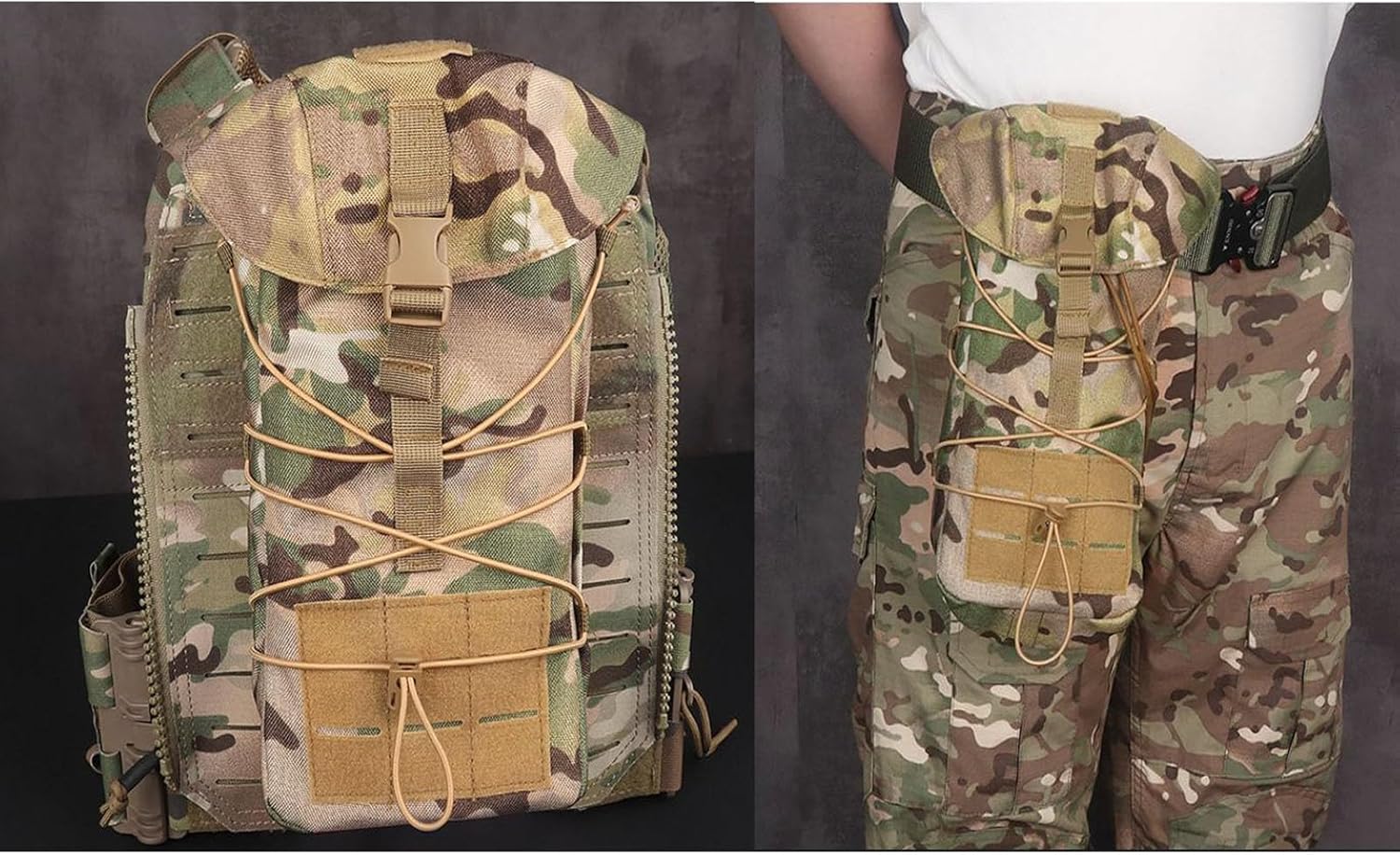 Tactical Molle Pouch Large Capacity Dump Pouch Drawstring Magazine Tactical Utility Pouch Recycling Pouch Bag Belt Waist Bag