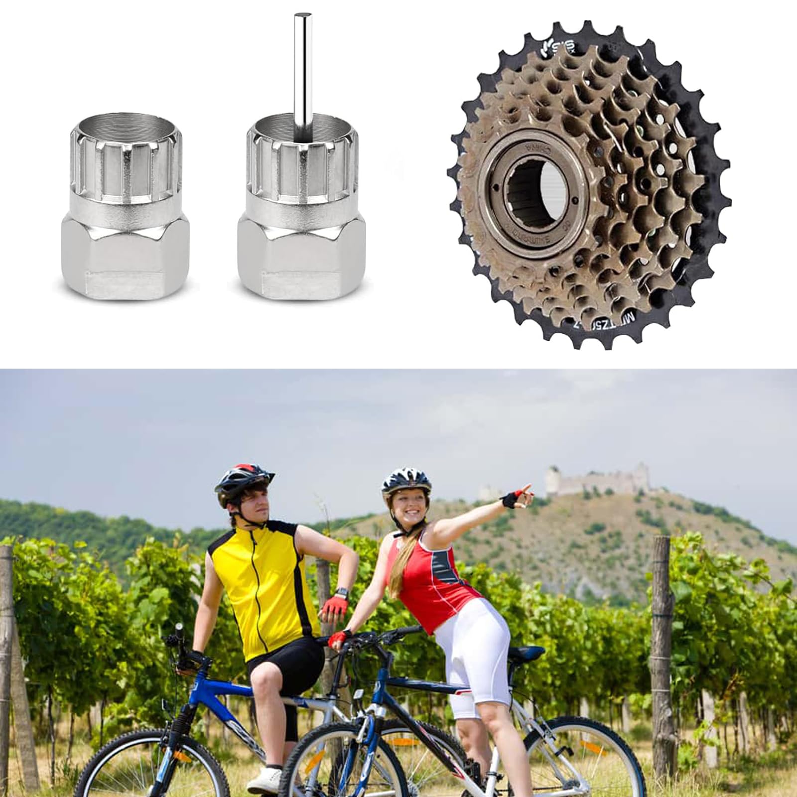 Set Frusta Per Catena Ed Estrattore Per Corona Bici - 4 Pezzi In Acciaio, Per Cassette 8-12 Velocità - Shimano, Sram