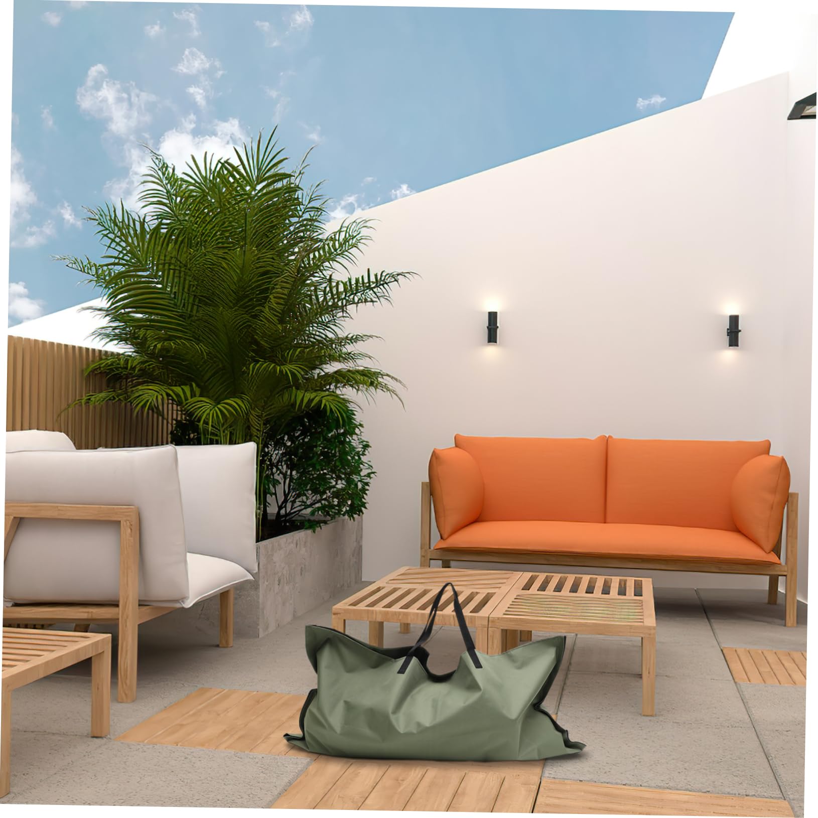 Wasserdichter Gartensäcke Oxford Robuster Laubsack für Grünabfall Strapazierfähiger Gartensack zur Aufbewahrung von Laub und Vielseitig für Garten Balkon und Gemeinschaftsflächen