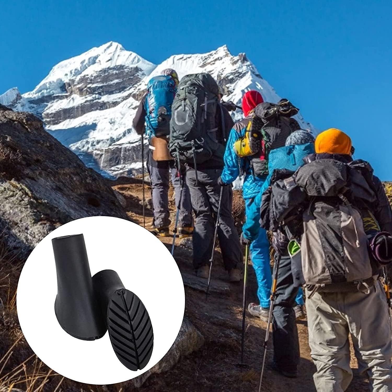 16 Pz Bastoncini Da Trekking In Gomma, Tappi Punta Gommini Da Nordic Walking, Cuscinetti In Gomma Per Bastoncini Da Passeggio Per Bastoni Da Trekking Asfalto Ghiaia Montagne