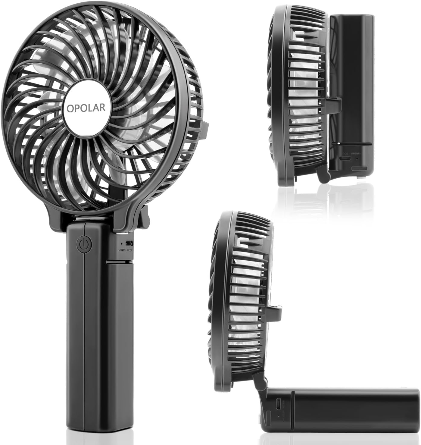 (ABC) Portable Handheld Fan,USB Rechargeable Hand Fan with 2200mAh Battery Operated