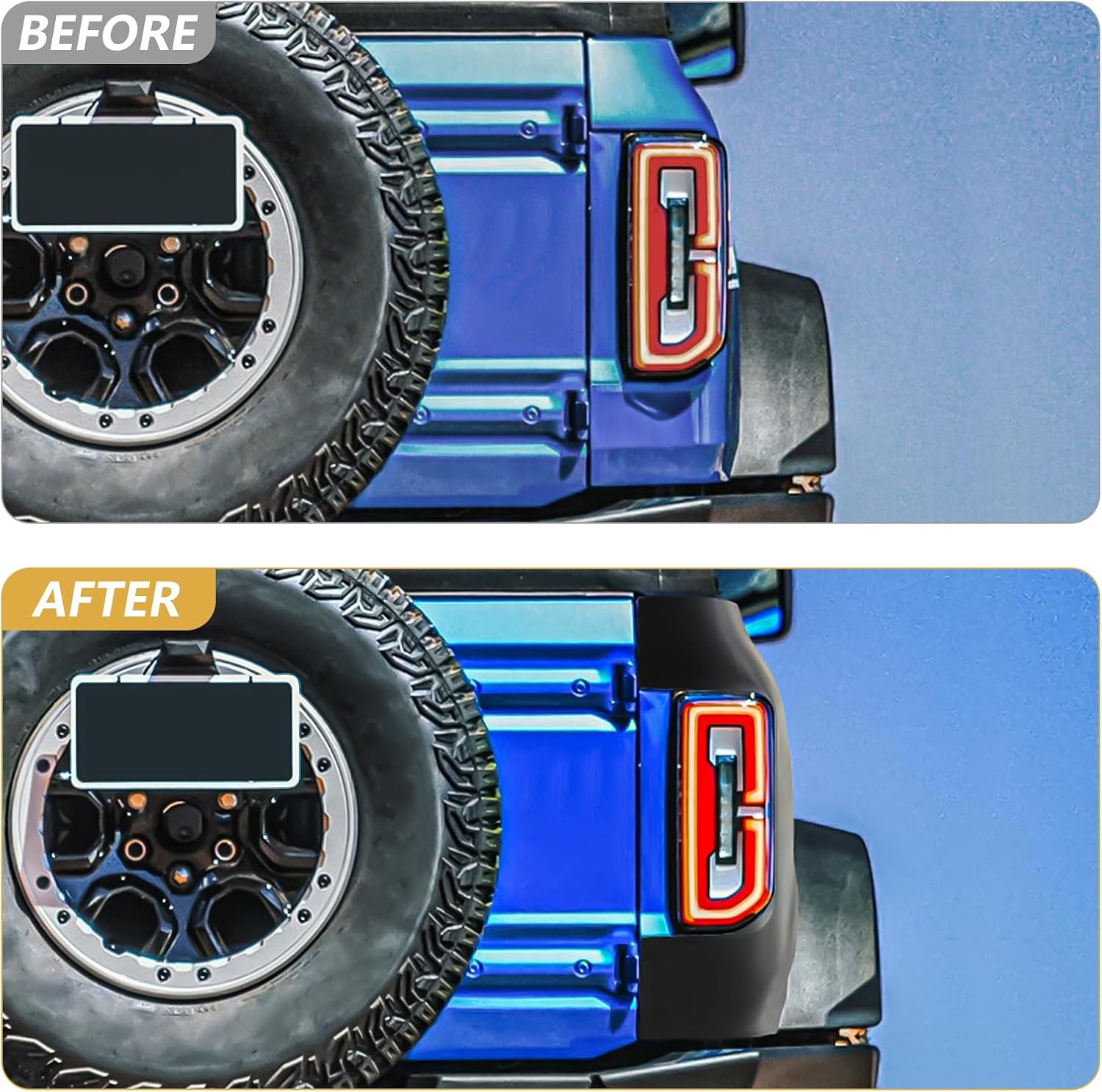 Corner Guards Protector Compatible with Ford Bronco 2024 2023 2022 2021 2/4 Door Front Rear Corner Protector Edge Guards Trims Cover(Not Sport)