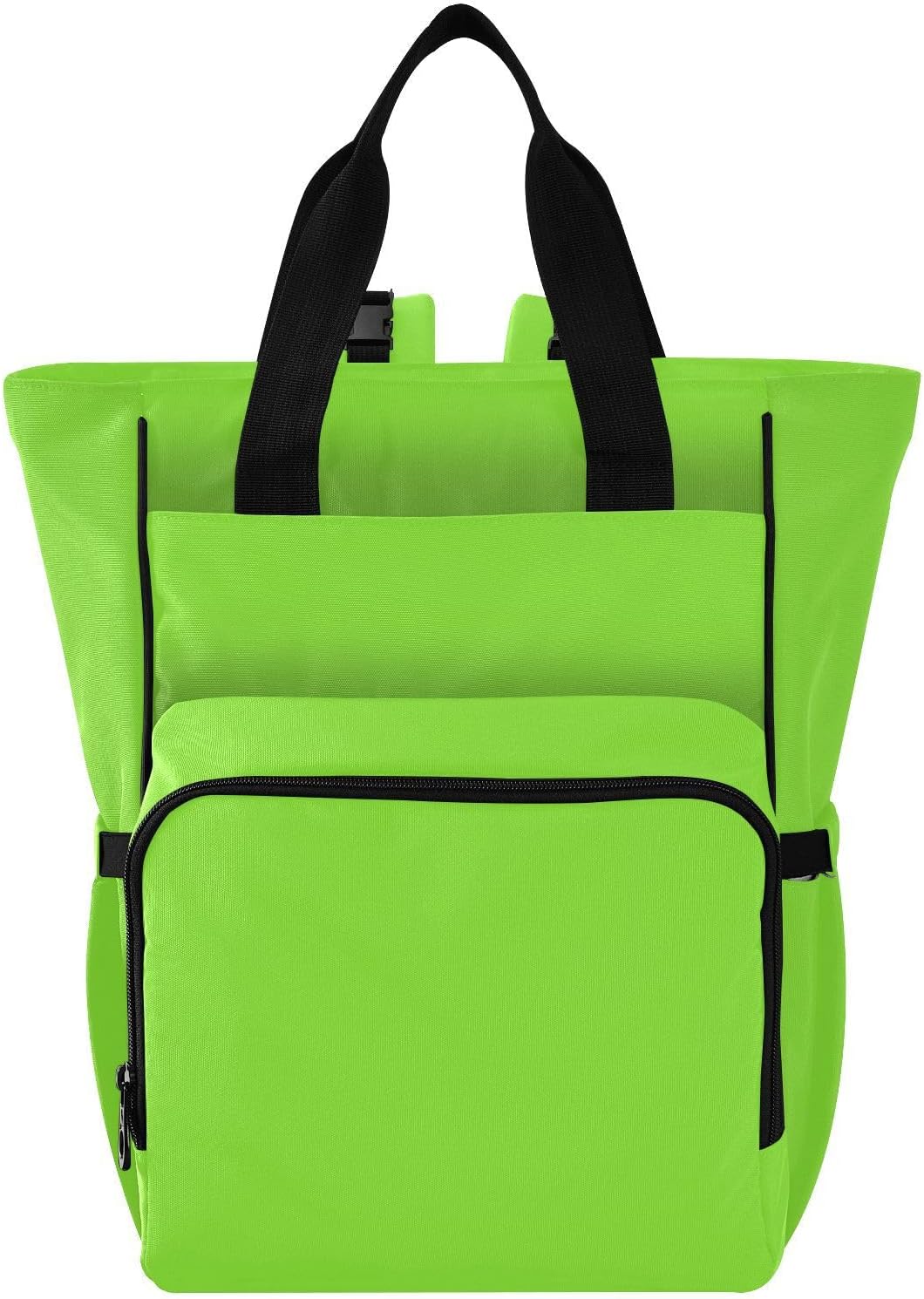 Fluorescent Green Diaper Bag Backpack for Baby Boys Girls Baby Essentials Travel Tote with Stroller Straps & Bottle Storage Baby Diaper Bag for Baby Shower Gifts Moms Dads Traveling Shopping Hiking