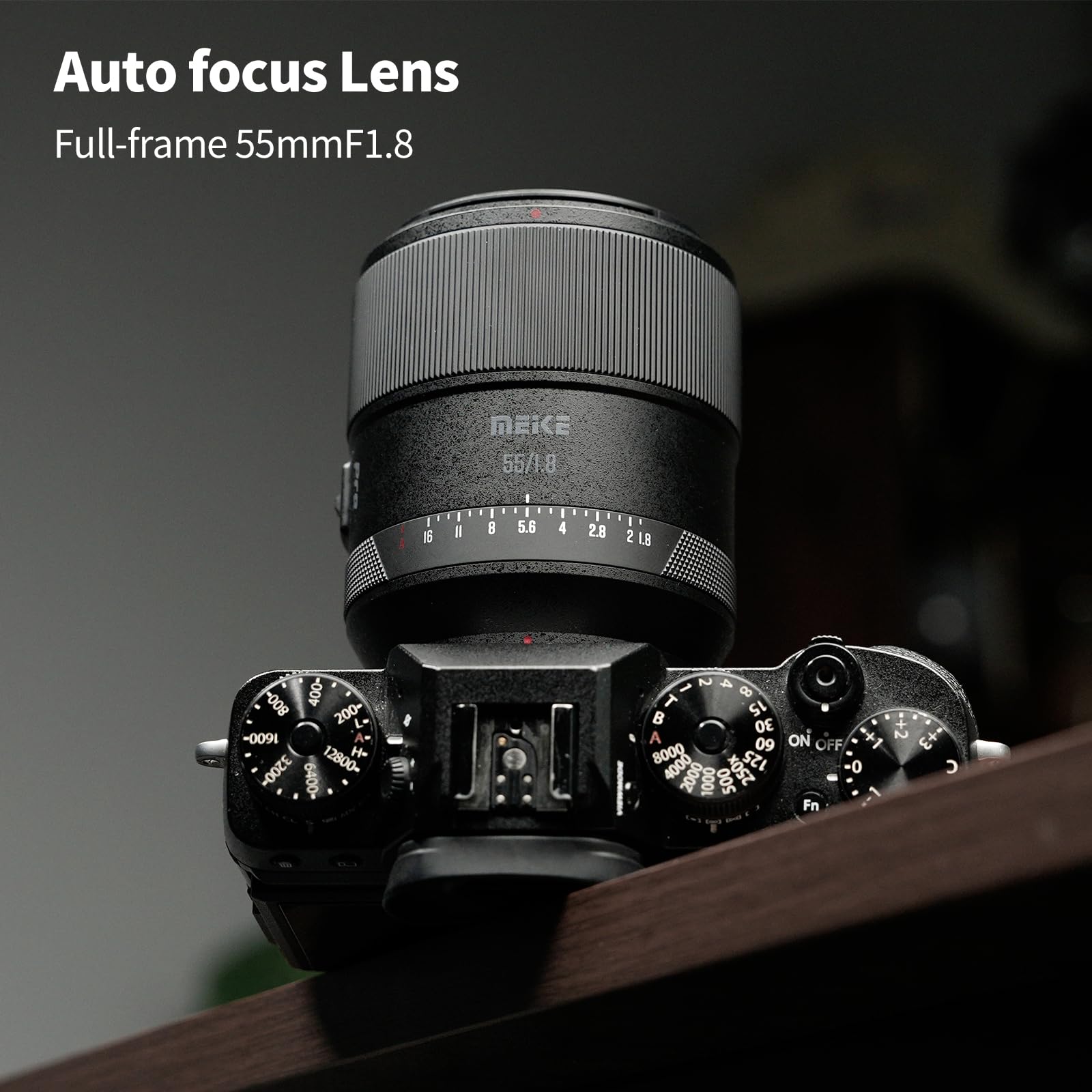 Meike 55mm F1.8 Pro Series Auto Focus STM Vollformat Standard Hochauflösendes 8K Prime Portrait Objektiv Kompatibel mit Fujifilm X Mount Kameras X-T1 X-T2 X-T3 X-T4 X-T5 X-T10 X-T20 X-T100