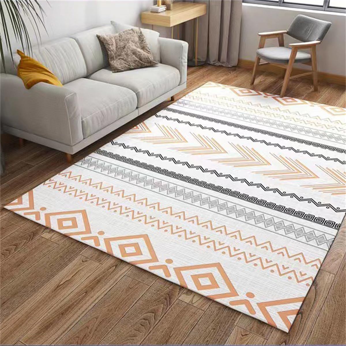 Alfombra calefactable de grafeno para suelo, alfombrilla térmica con temperatura y temporizador ajustables; calentador de pies de calentamiento rápido y calefactor para interiores,C,105*190CM