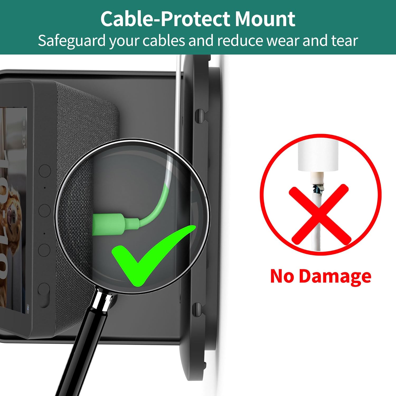 HomeMount Echo Show 5 Wall Mount - Space Saving Smart Home Holder Compatible with Google Nest Hub & Portable Speakers & Show5 (1st & 2nd & 3rd) (Black Medium Shelf 6.5 * 5.1inch) - Image 8