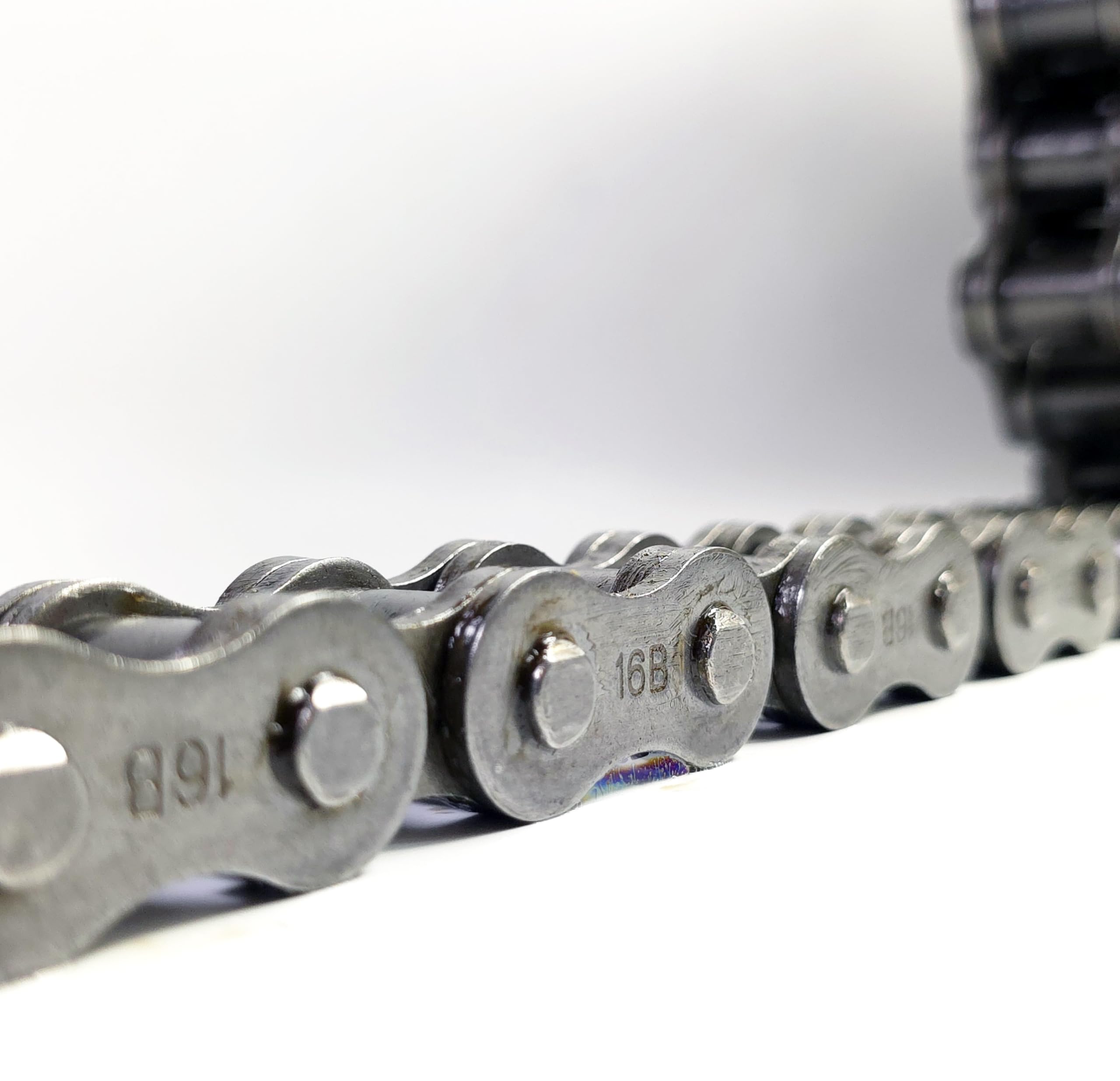 Rollenkette 16B-1 (1 Zoll / 25,4 mm) Simplex Einreihig DIN 8187 / ISO 606 – 2 Meter Antriebskette aus gehärtetem Stahl inkl. Kettenschloss für Landwirtschaft und Industrie