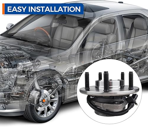 Miniatura 3 de PAROD 515029 4WD 4X4 Buje de rueda y conjunto de rodamiento compatible con Ford F-150 2000-2003, Ford F-150 Heritage 2004 con ABS