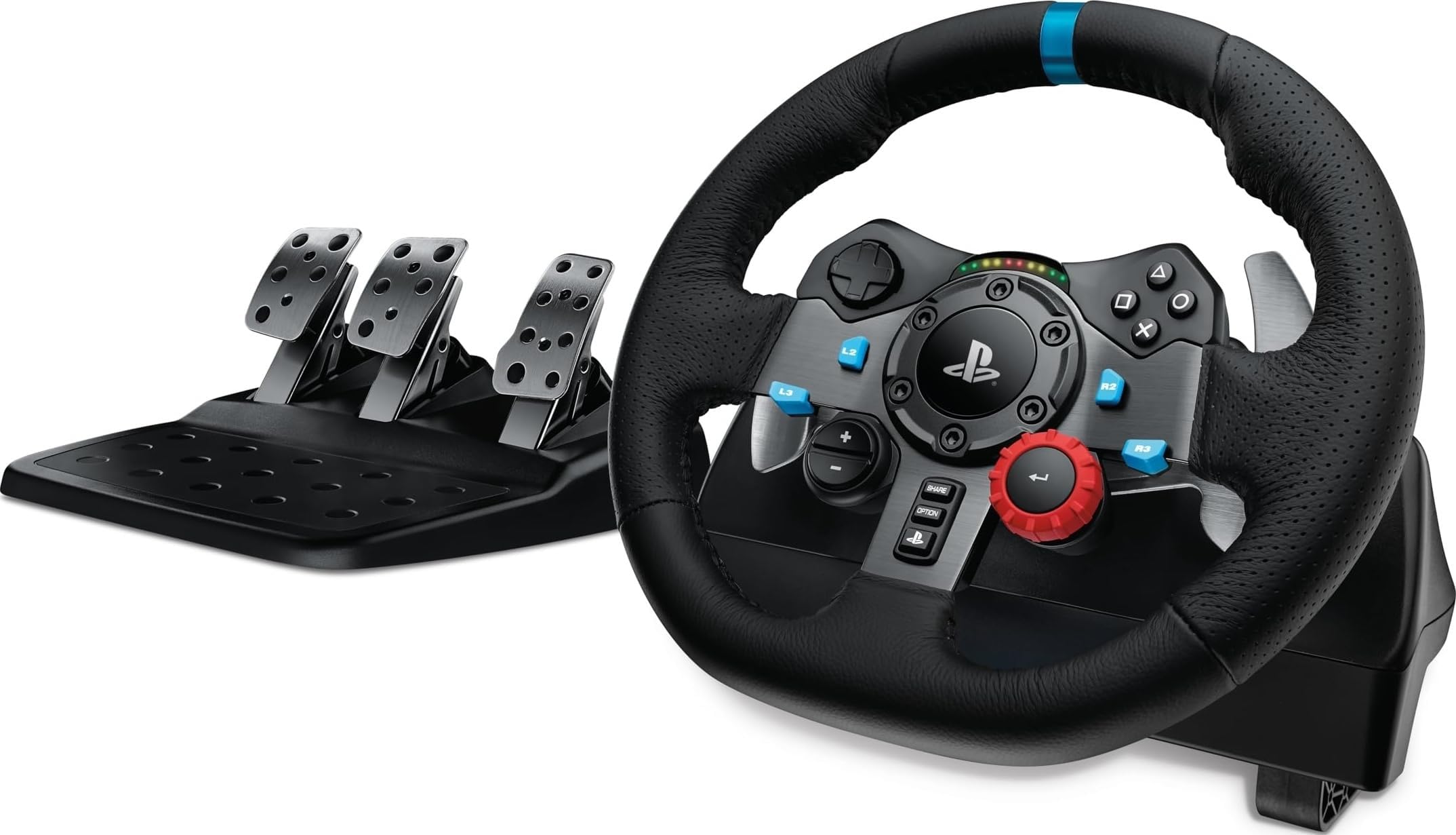Logitech Gaming Dual-motor Feedback Driving Force G29 Racing Wheel with Responsive Pedals for PlayStation 4 and PlayStation 3