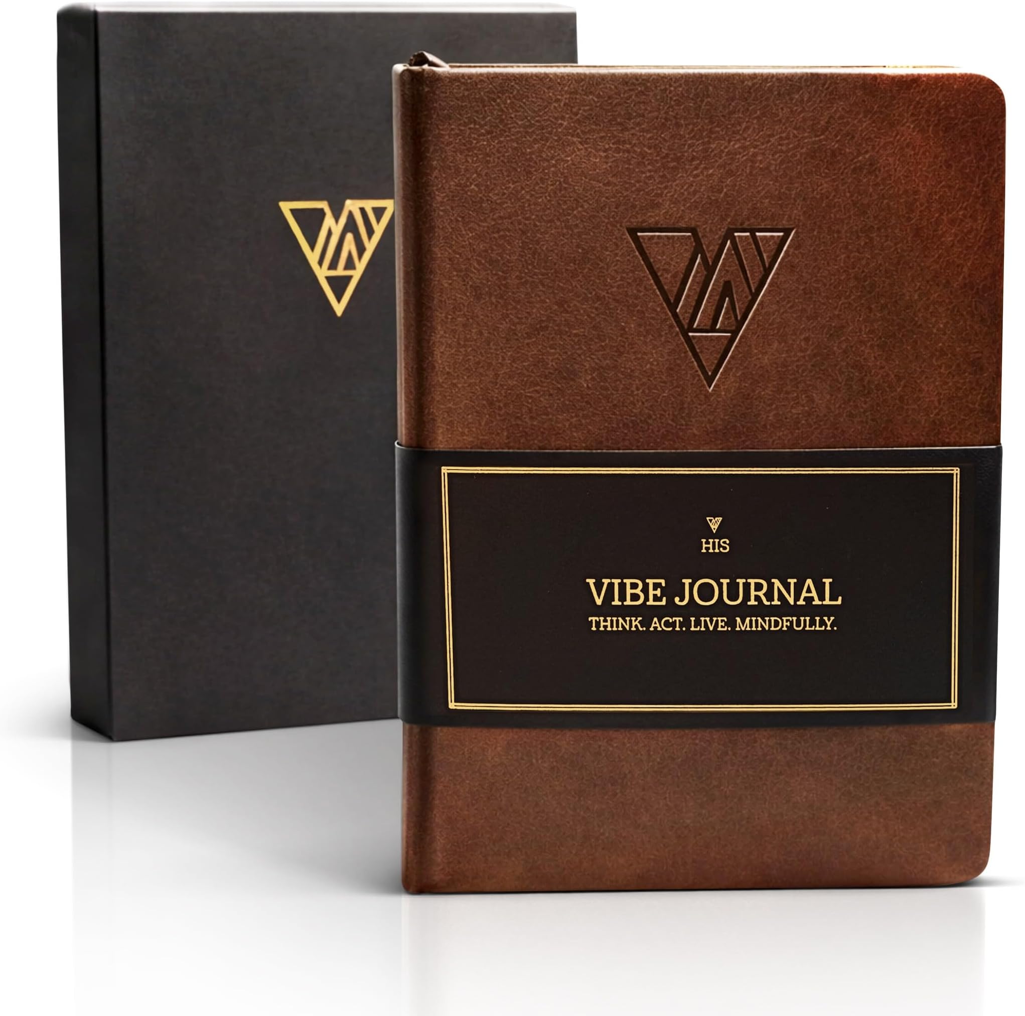 Guided Journal for Men | 13-Week Mindfulness & Self Mastery System for Habit Building, Reflection & Self Improvement | Daily Prompts & Exercises | A5 Vegan Leather | Premium Gift Box | His Vibe