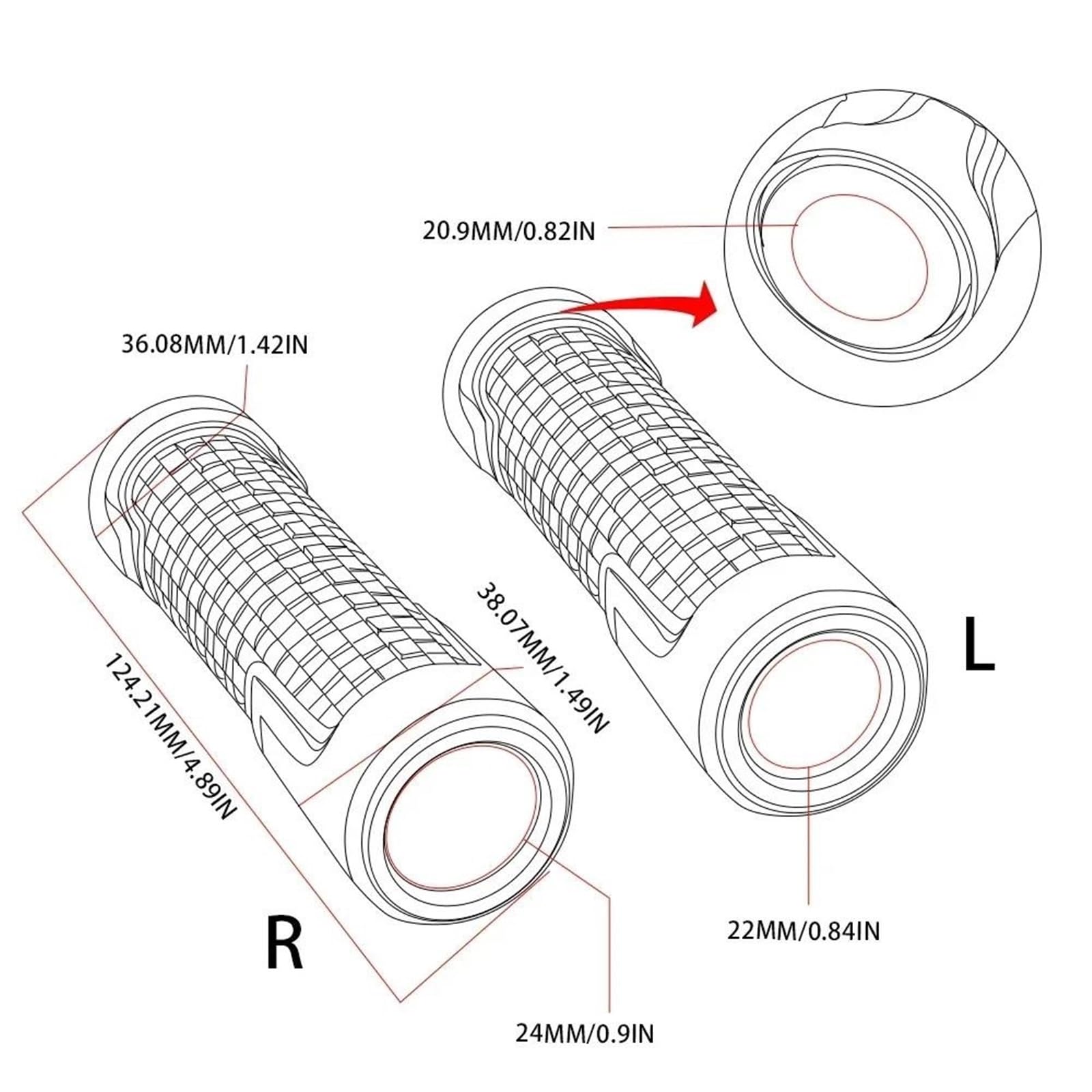 Manetas De Freno Y Embrague Para Motocicleta Para YAMAHA MT-07 MT07 MT 07 2014-2019 Con Puños Para Manillar Kit Palanca Embrague Freno Moto Puños Manillar(Color 2)