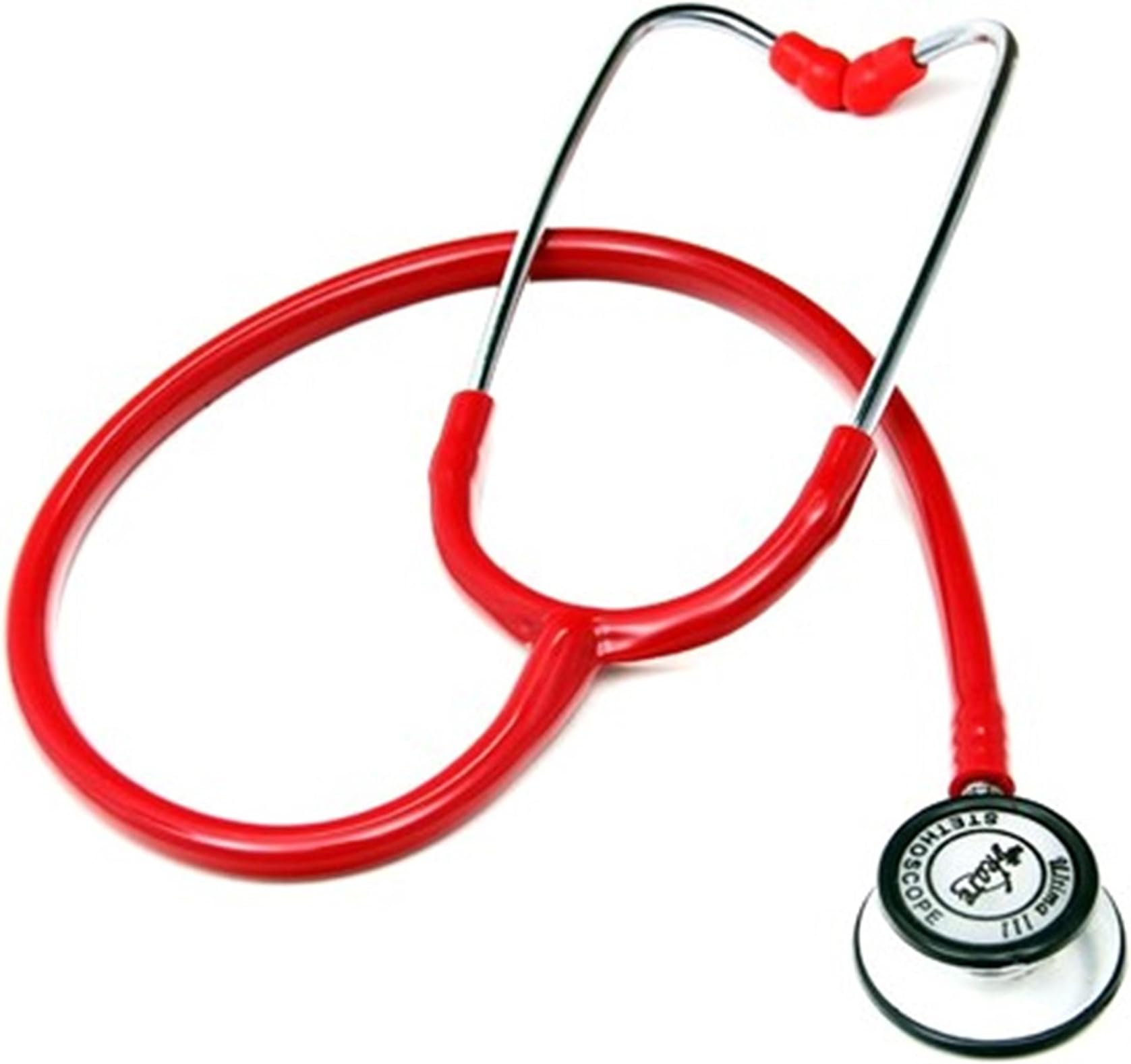 Vkare Bell Stethoscope For Doctors Nurse Medical Students Practitioner Adult Dual Stainless Steel Stethoscopes Ultima 222 (Red)