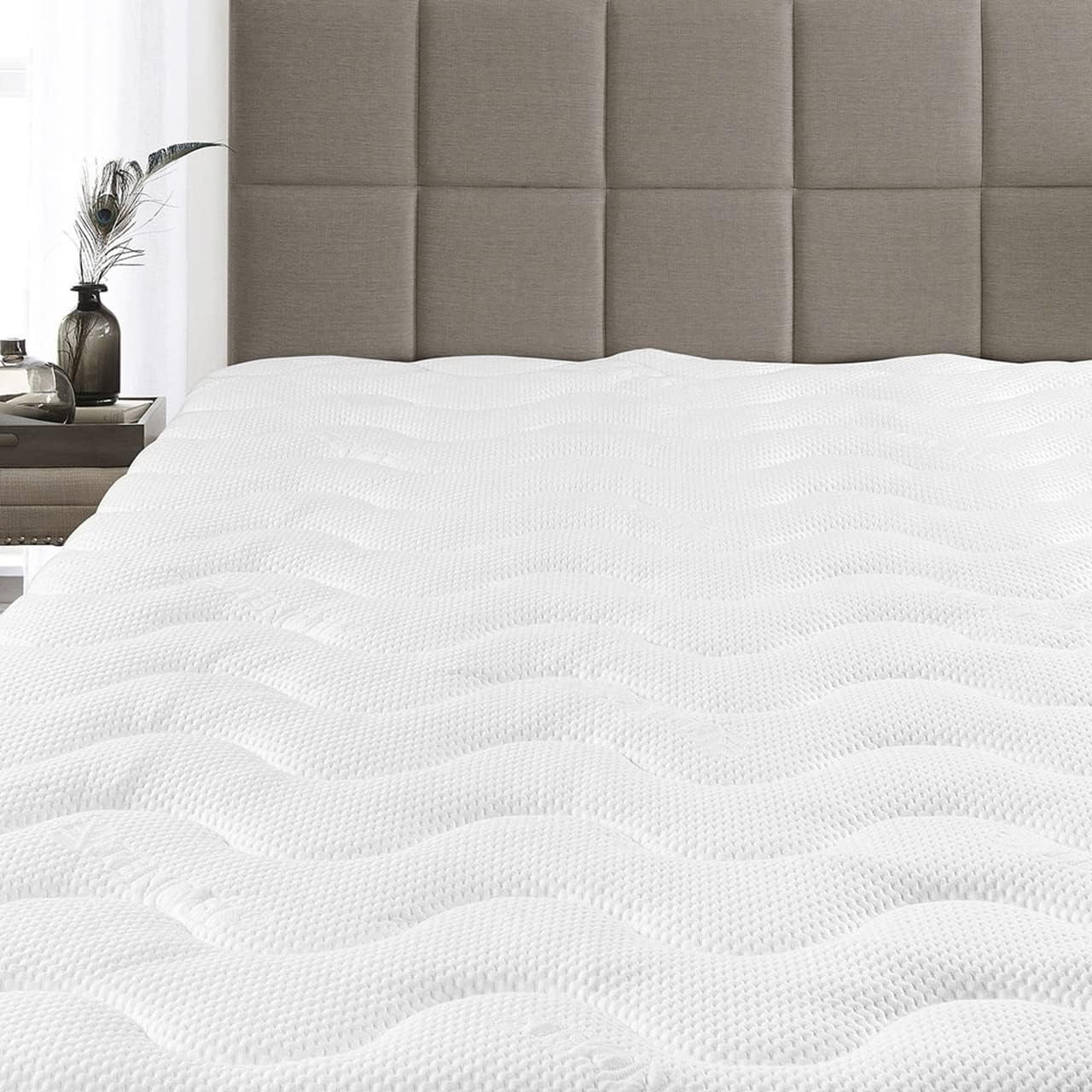 Royal Hotel Bedding Extra Plush Hypoallergenic Cool Tencel Jacquard Fitted Mattress PAD Full Size Soft Premium Mattress Topper