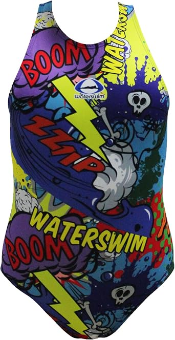 Women Swimsuit Boom Purple Swimwear, Swim Briefs for Swimmers, Water Polo, Underwater Hockey, Underwater Rugby