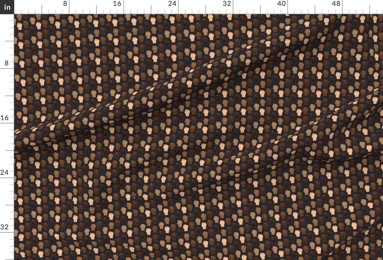 Spoonflower Fabric - Black Lives Matter Small Scale Power Hands Printed on Minky Fabric by The Yard - Sewing Baby Blankets Quilt Backing Plush