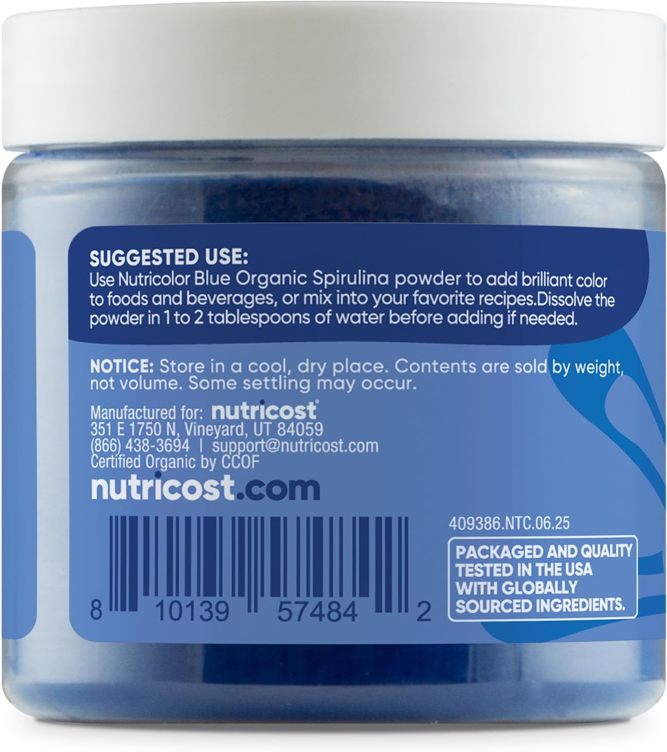 Nutricost Blue Plant Based Food Coloring from Organic Blue Spirulina Powder (30 Servings) - Nutricolor Color Alternative for Food & Beverages - Image 4