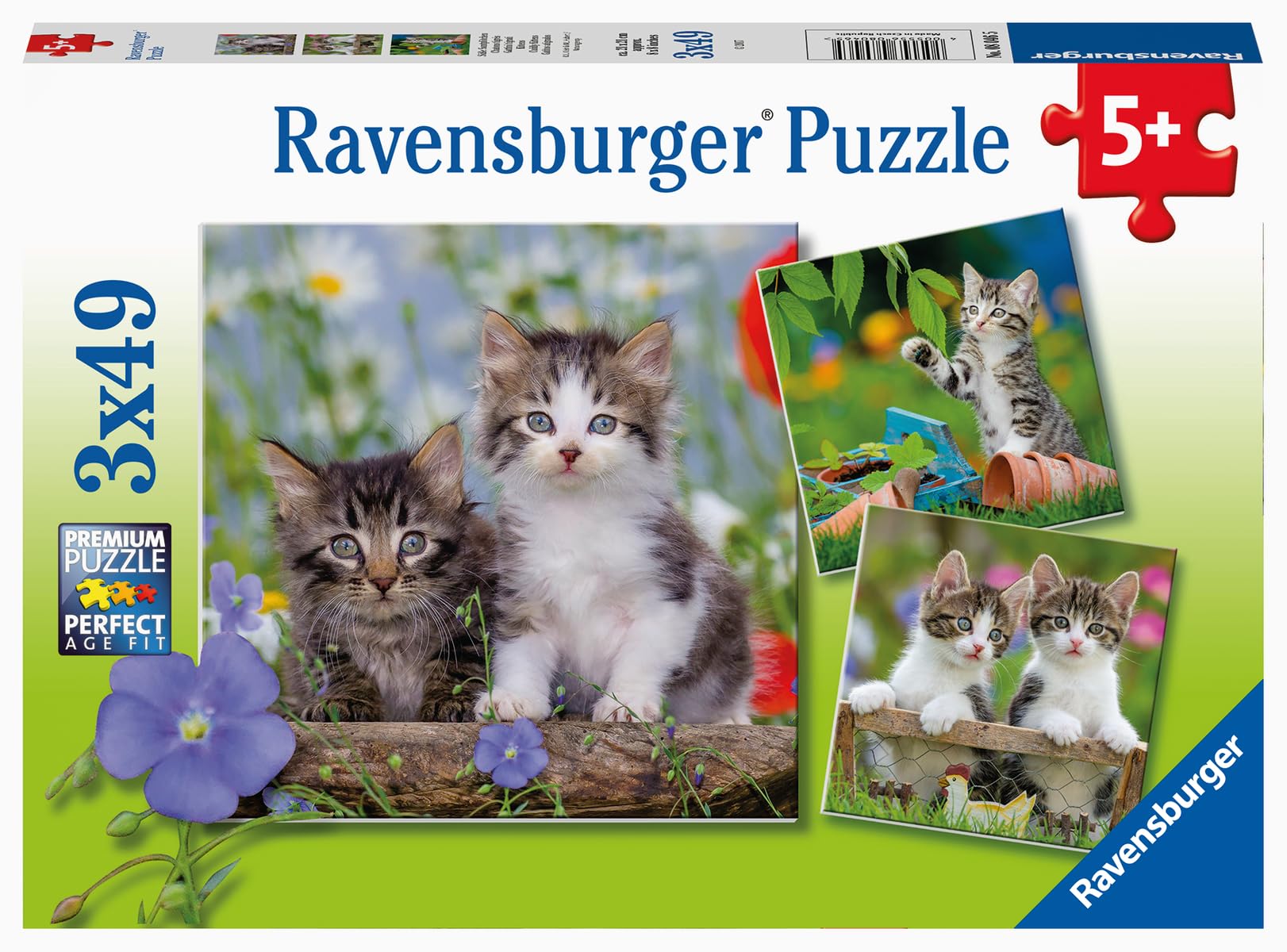 Ravensburger 3 X 49 Parça Puzzle Tiger Babies (80465)