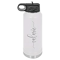 Vista 9 de Personalized Water Bottle by Madi Kay Designs - Custom Laser Engraved, Insulated 188 Stainless Steel, Double-Walled, Copper Vacuum Insulated, Choose