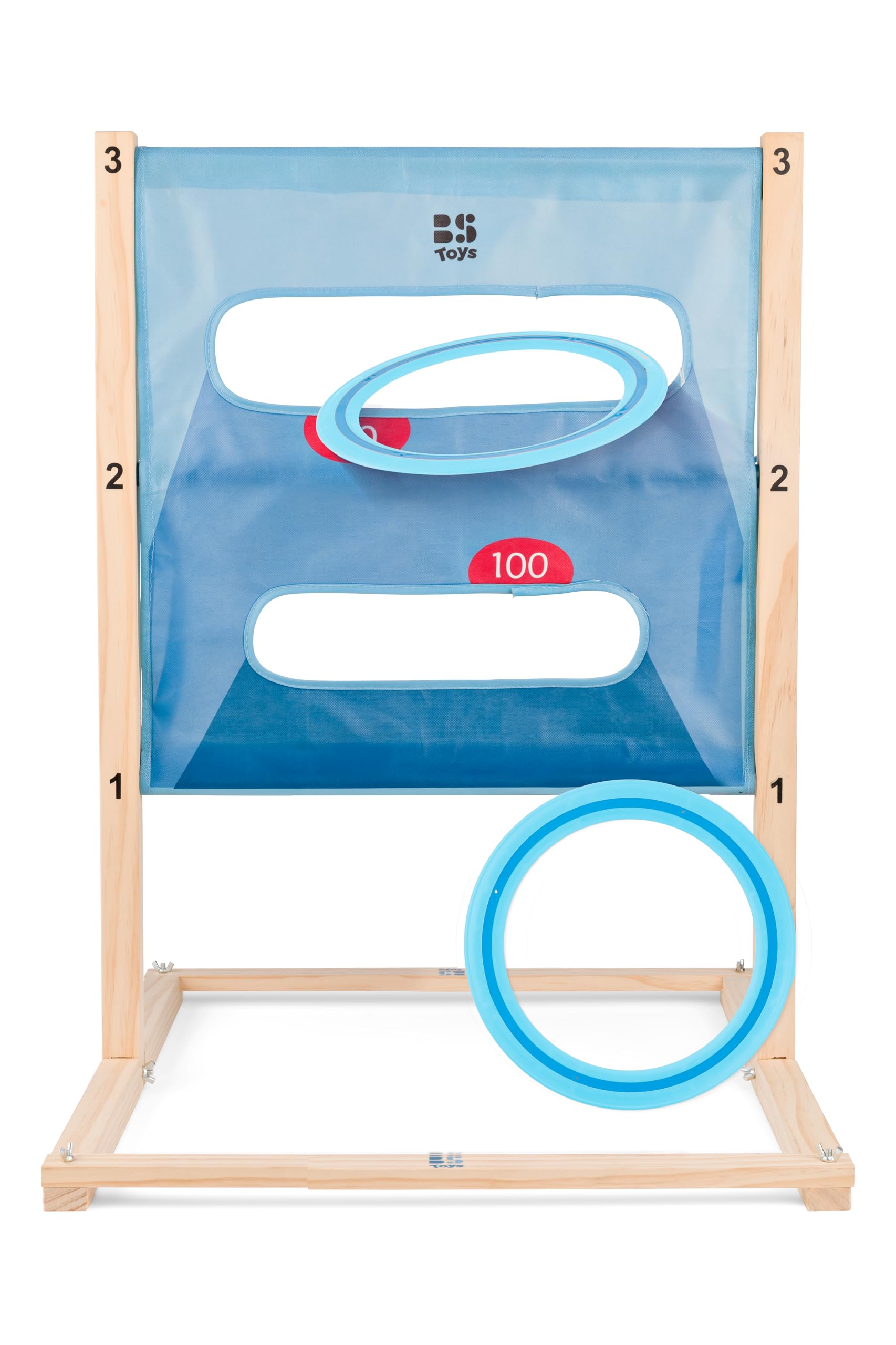 BS Toys - 2-in-1 Leitergolf- und Scheibenspiel - Disc Zielspiel – Aktives Bewegungsspiel für draußen – Wurfspiel & Leiterspiel – Outdoor Spielzeug für Kinder ab 8 Jahre – Gartenspiel & Freizeitspaß