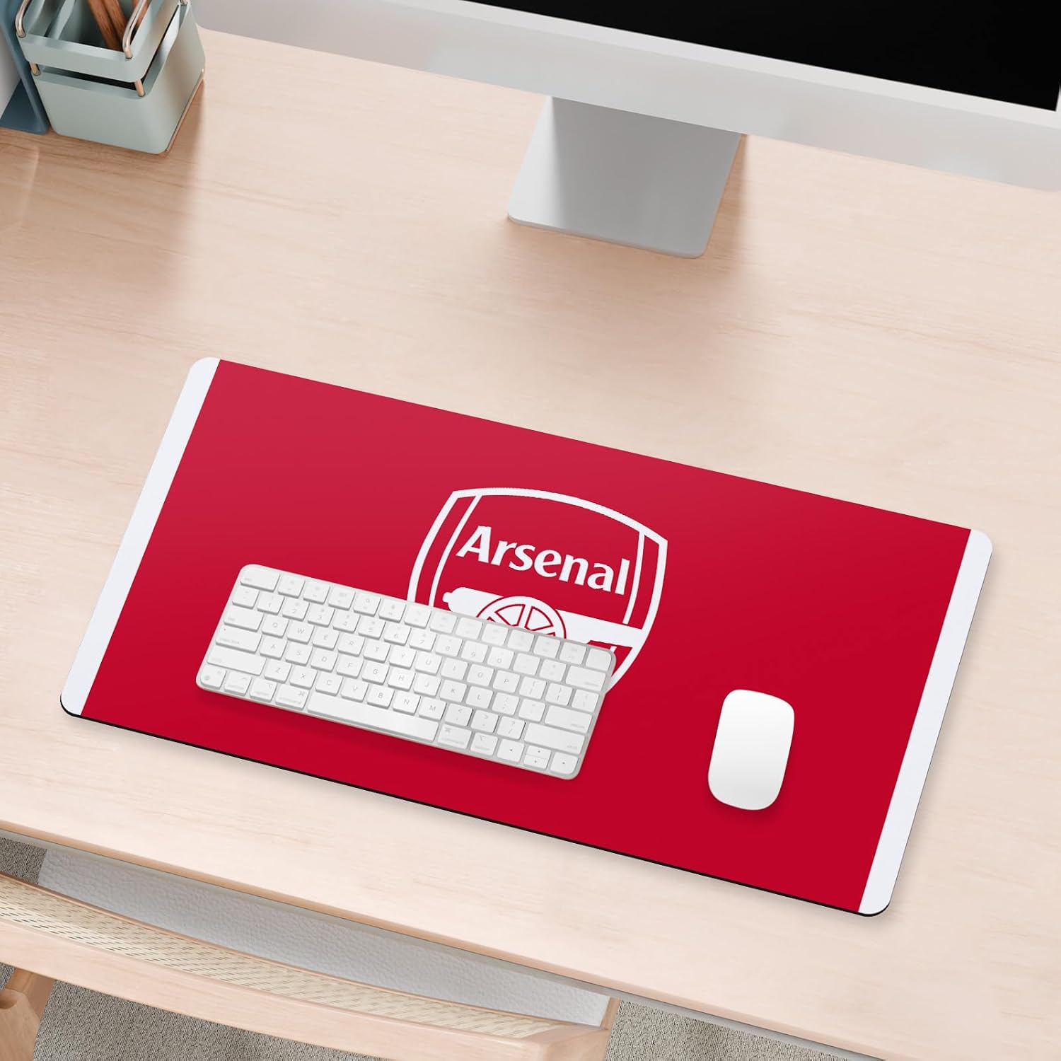 Head Case Designs Officially Licensed Arsenal FC Home 2025/26 Kit 23.62 x 11.81 x 0.12 inches (600 x 300 mm) - L Gaming Office Desk PC Keyboard Mouse Mat Pad image 4