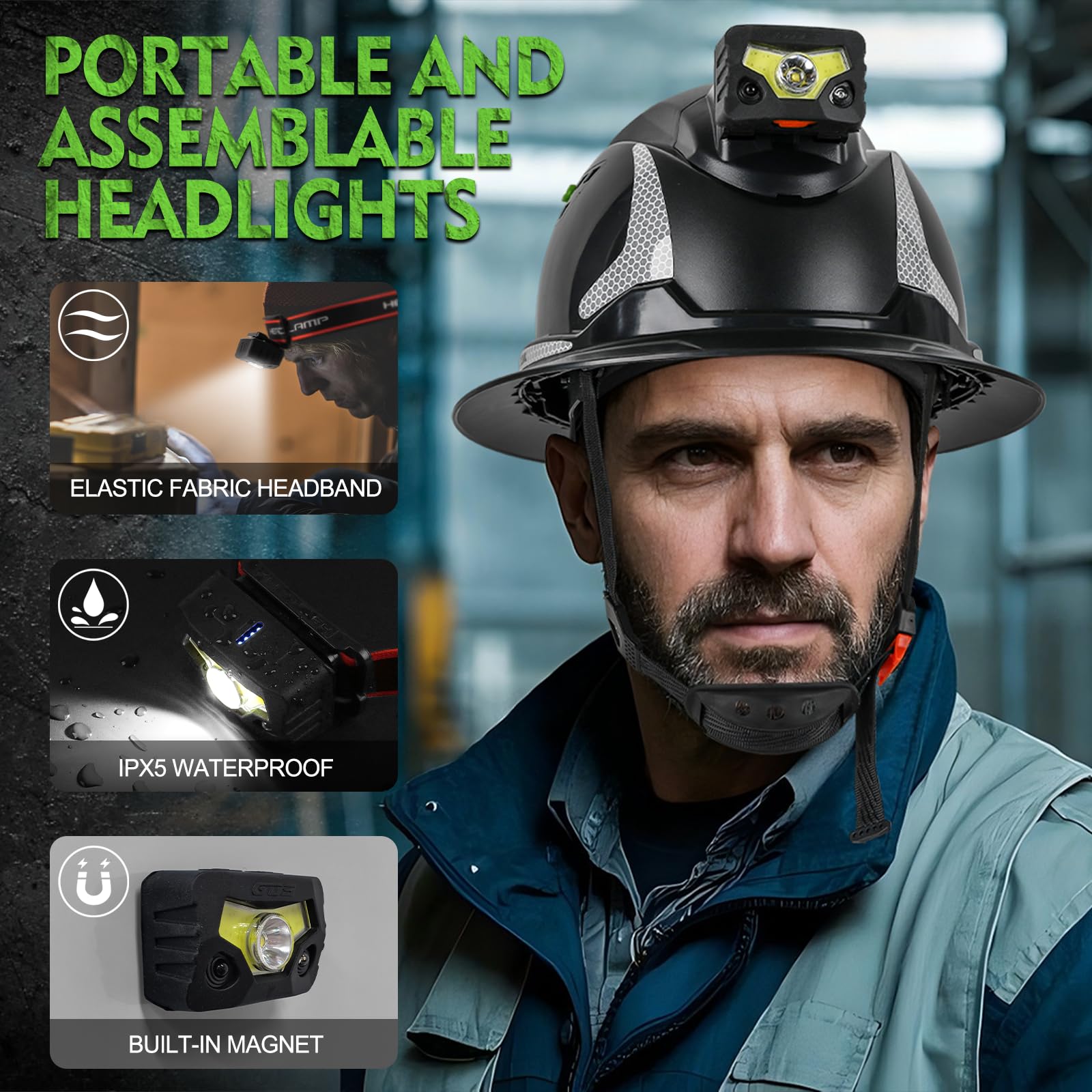 GREEN DEVIL Rechargeable Headlamp Light Replacement Accessory