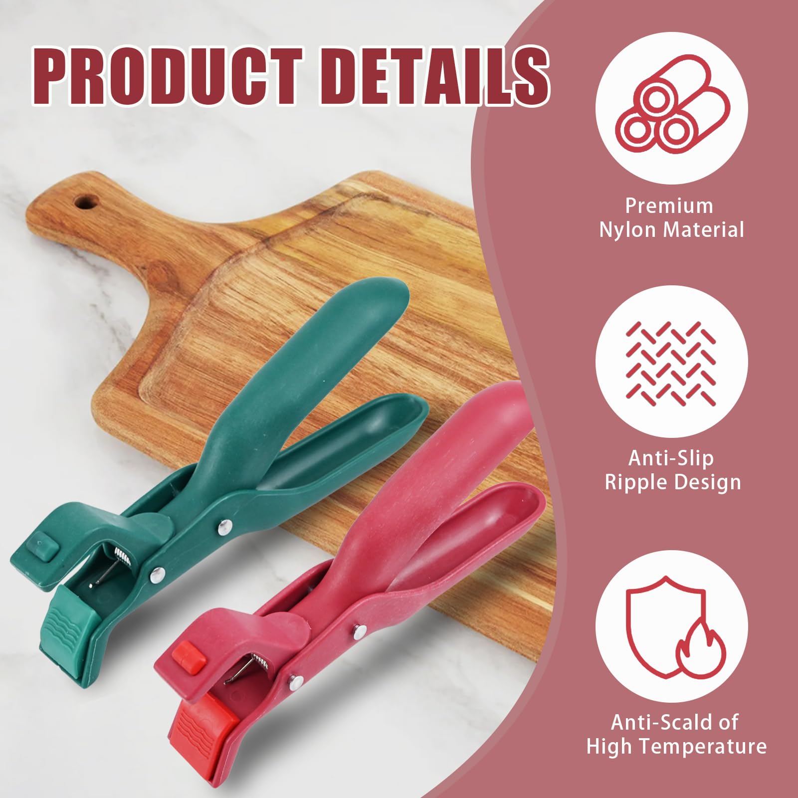 Lot De 2 Pinces Multifonctions Anti-brûlure En Silicone Pour Isoler La Chaleur Et Les Brulures Accessoires De Cuisine 92927929 Lot De 2 Pinces Multifonctions Anti-brûlure En Silicone Pour Isoler La Chaleur Et Les Brulures Accessoires De Cuisine 92927929