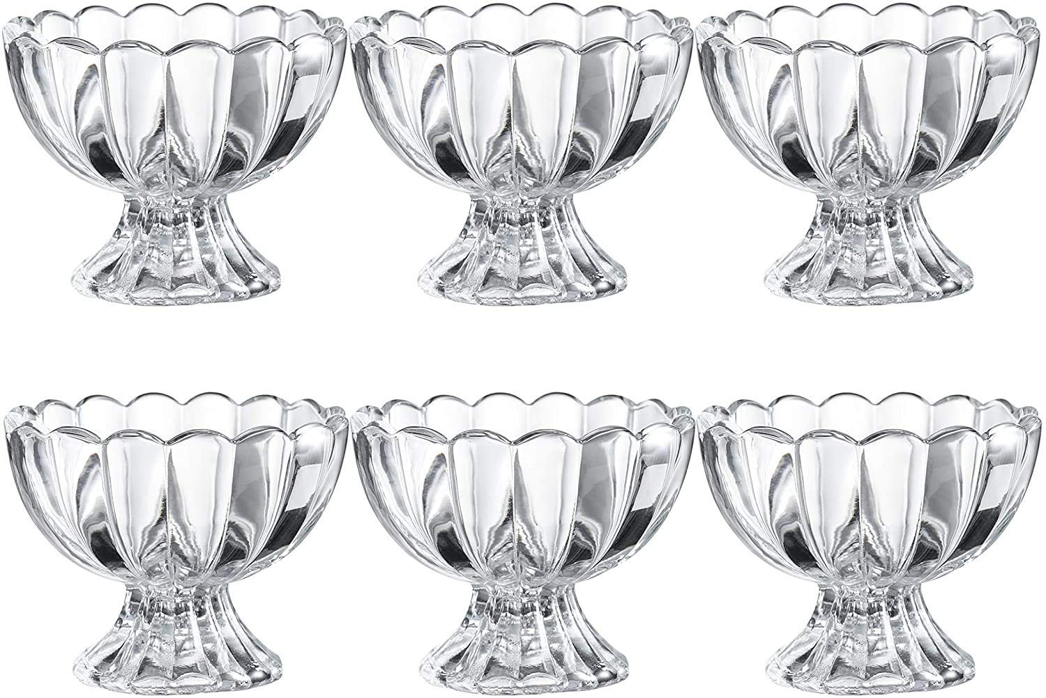 Buy RAHAS Glass Dessert Bowls Crystal Glass Bowls for Ice Cream, Fruit, Pudding, Snack, Cereal