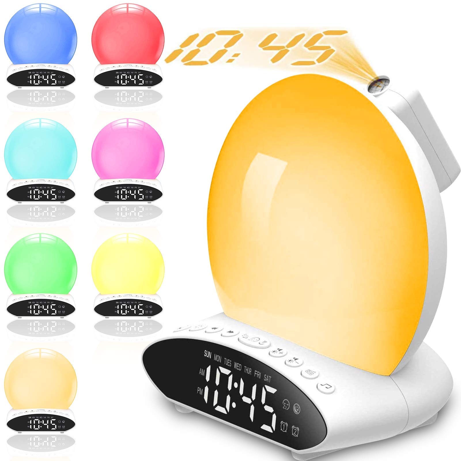 Buy Wake Up Light Alarm Clocks, longziming Sunrise/Sunset Simulation
