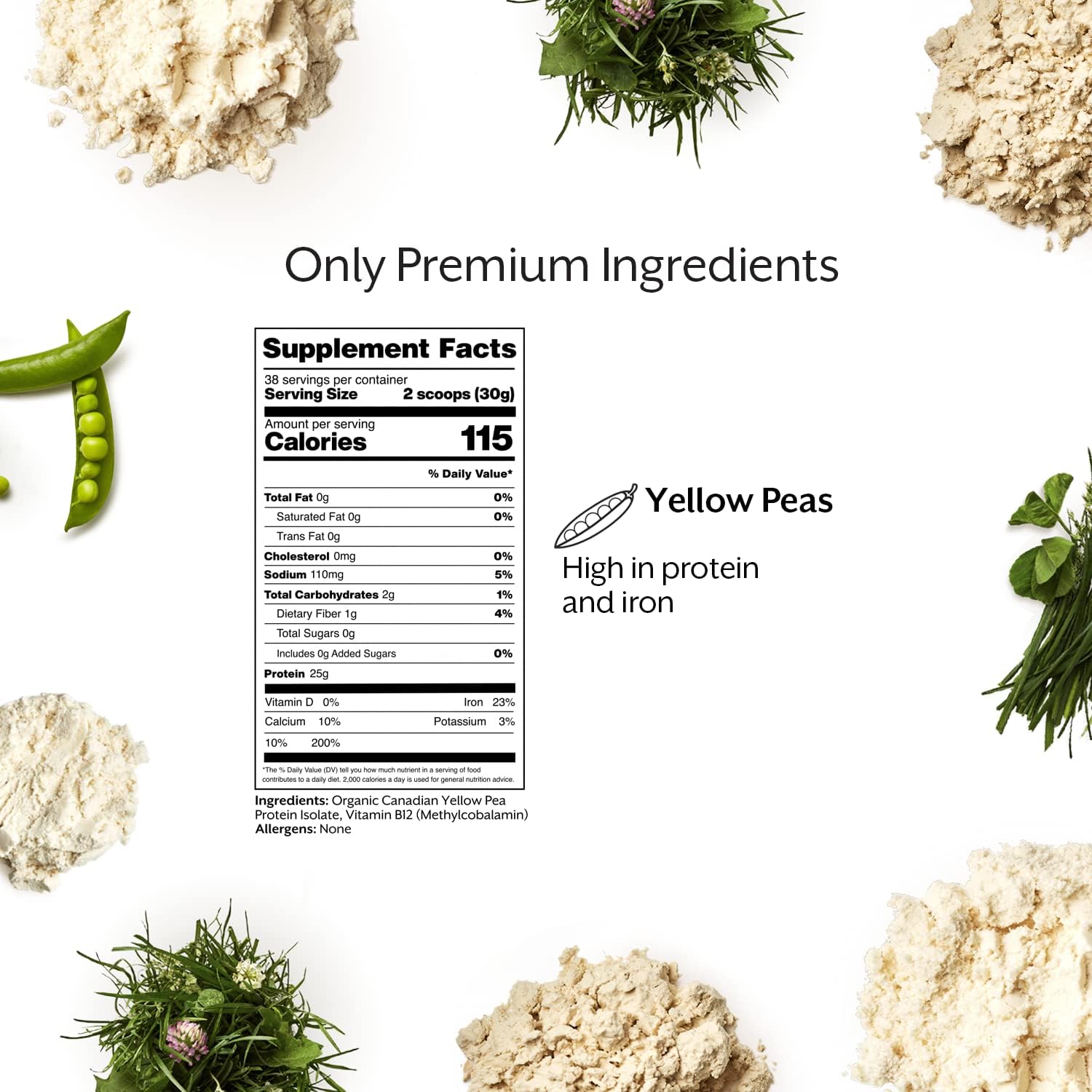 ProMix Nutrition Plant-Based Vegan Protein Powder, Unflavored - Pea Protein & Vitamin B-12 - ­Post Workout Fitness & Nutrition Shakes, Smoothies, Baking & Cooking Recipes - 2.5 Pound (Pack of 1) - Image 4