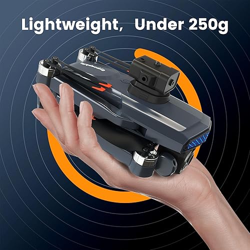 Miniatura 5 de El MINI Drone con doble cámara, Drone plegable y ligero para adultosniños, drones RC con posición de flujo óptico, avivodancia de obstáculos de 360,