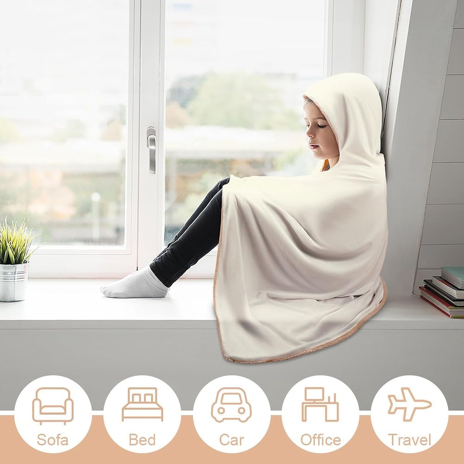 ハローキティ 着る毛布 着るブランケット フード付き もこもこ 肩掛け ルームウェア メンズ レディース 秋冬 【みなと】