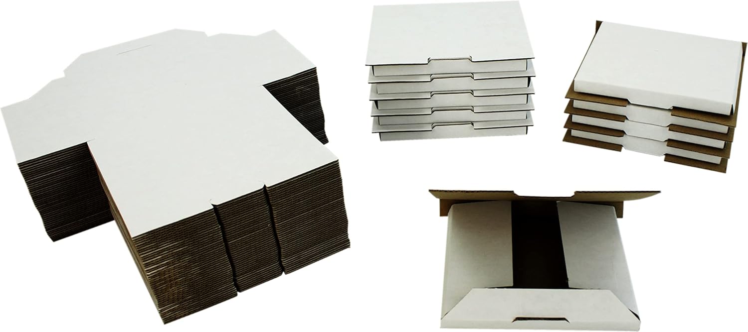 (50) Standard FoldUp White Cardboard Single CD Jewel Case Mailers CDBC01