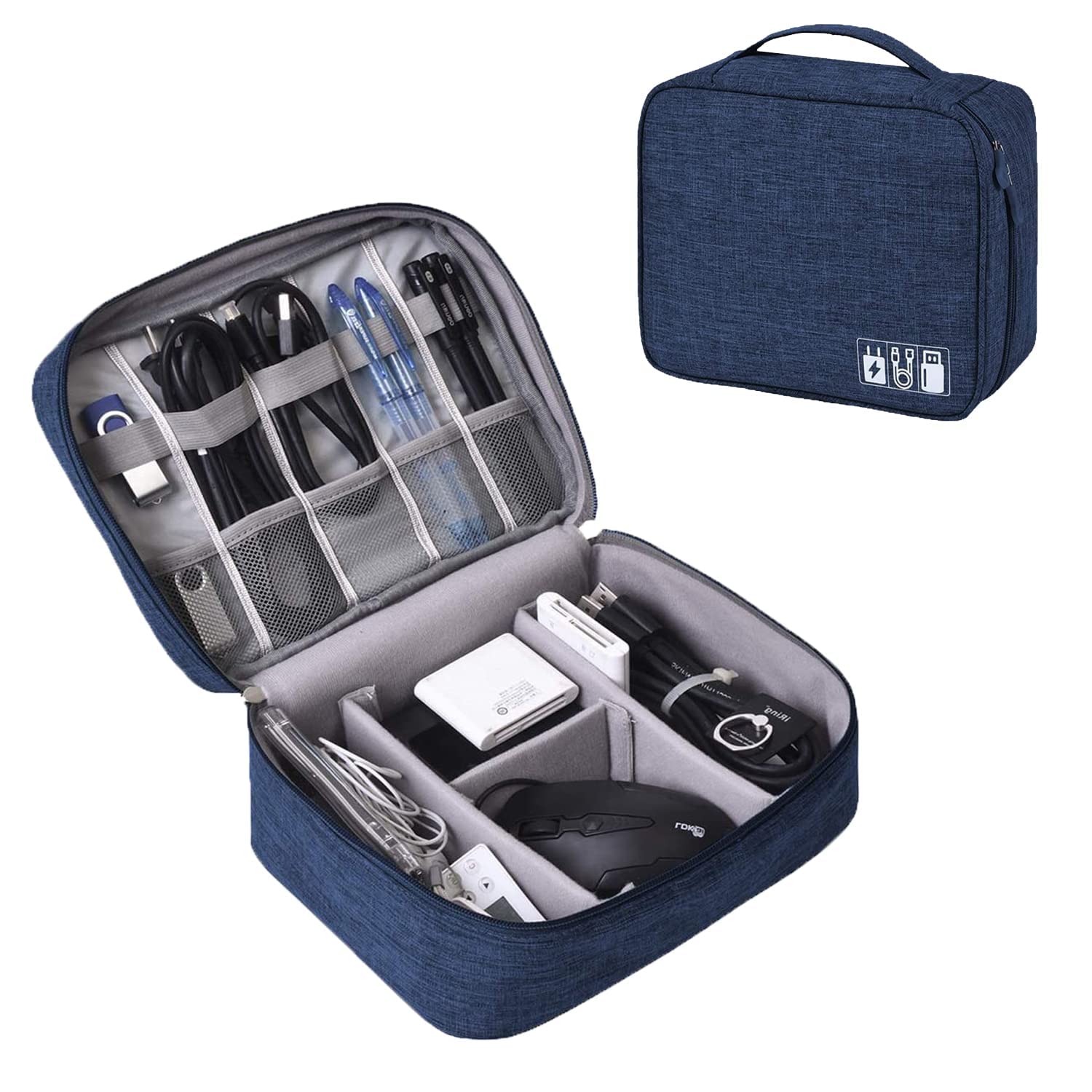 PINZOR Electronics Accessories Organizer Bag, Universal Carry Travel Gadget Bag. (Gadgets Bag)