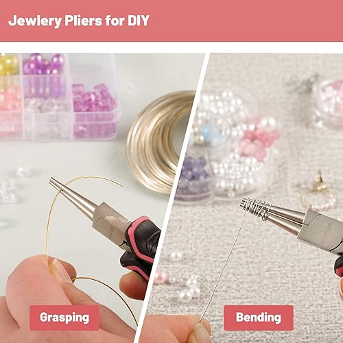 Miniatura 11 de Mini alicates de punta de aguja para fabricación de joyas, alicates de nariz de cadena de 6 pulgadas con mandíbulas lisas, mini pinzas de precisión