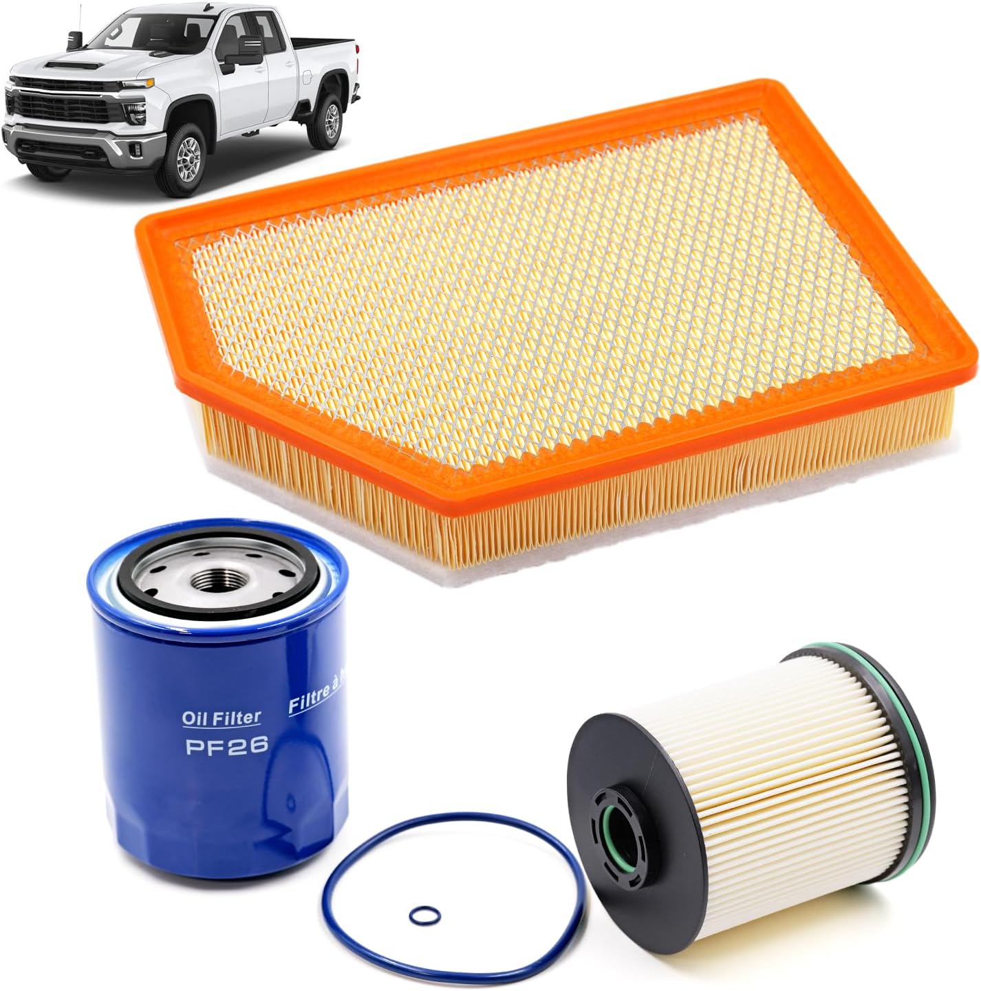 Diesel 6.6L Duramax Filter Kit with Oil/Air/Fuel Filters