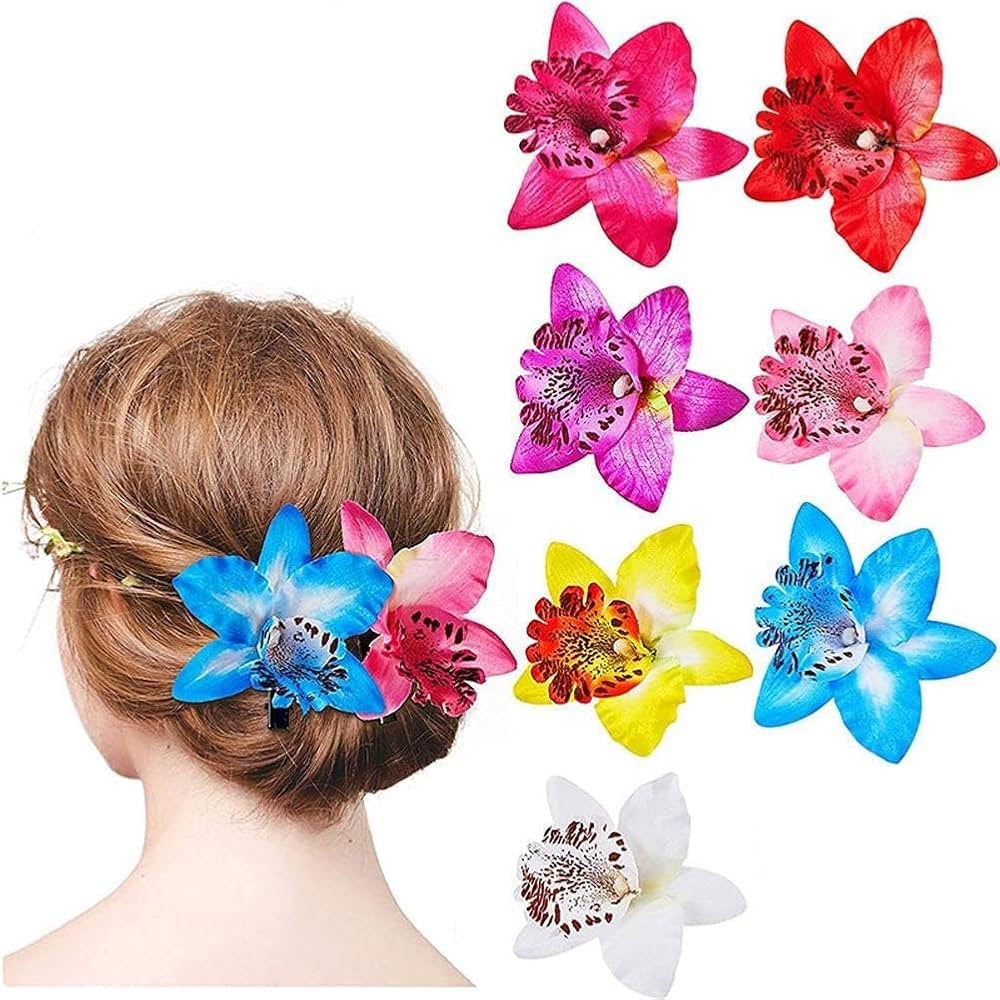 Amazon.co.jp: ハワイアンハイビスカスヘアクリップ お花