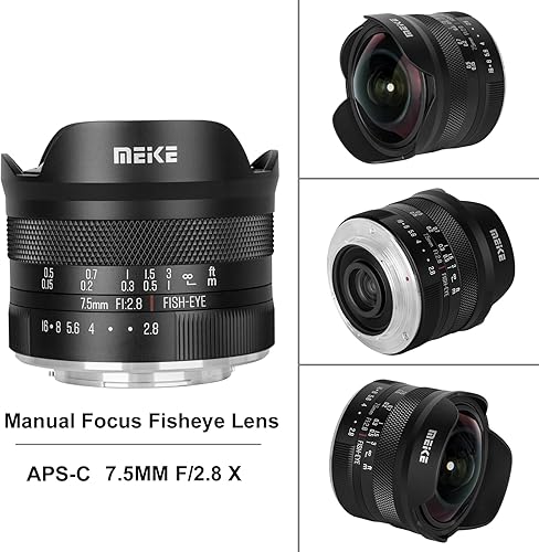 Miniatura 10 de Meike MK-7.5mm f2.8 Ultra Wide Circular APS-C Manual Focus Fisheye Lens for Sony E Mount Mirrorless Camera