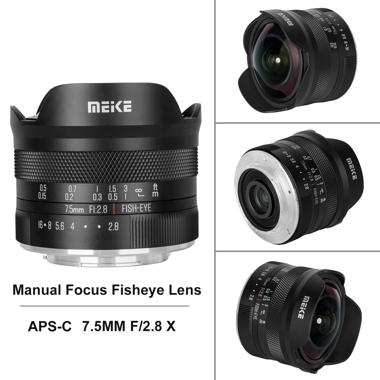 【美品】Meike ⭐️7.5mmf2.8 超広角 対角魚眼レンズ※マニュアル Amazon.com : Meike 7.5mm f2.8 Ultra Wide Angle Manual Focus