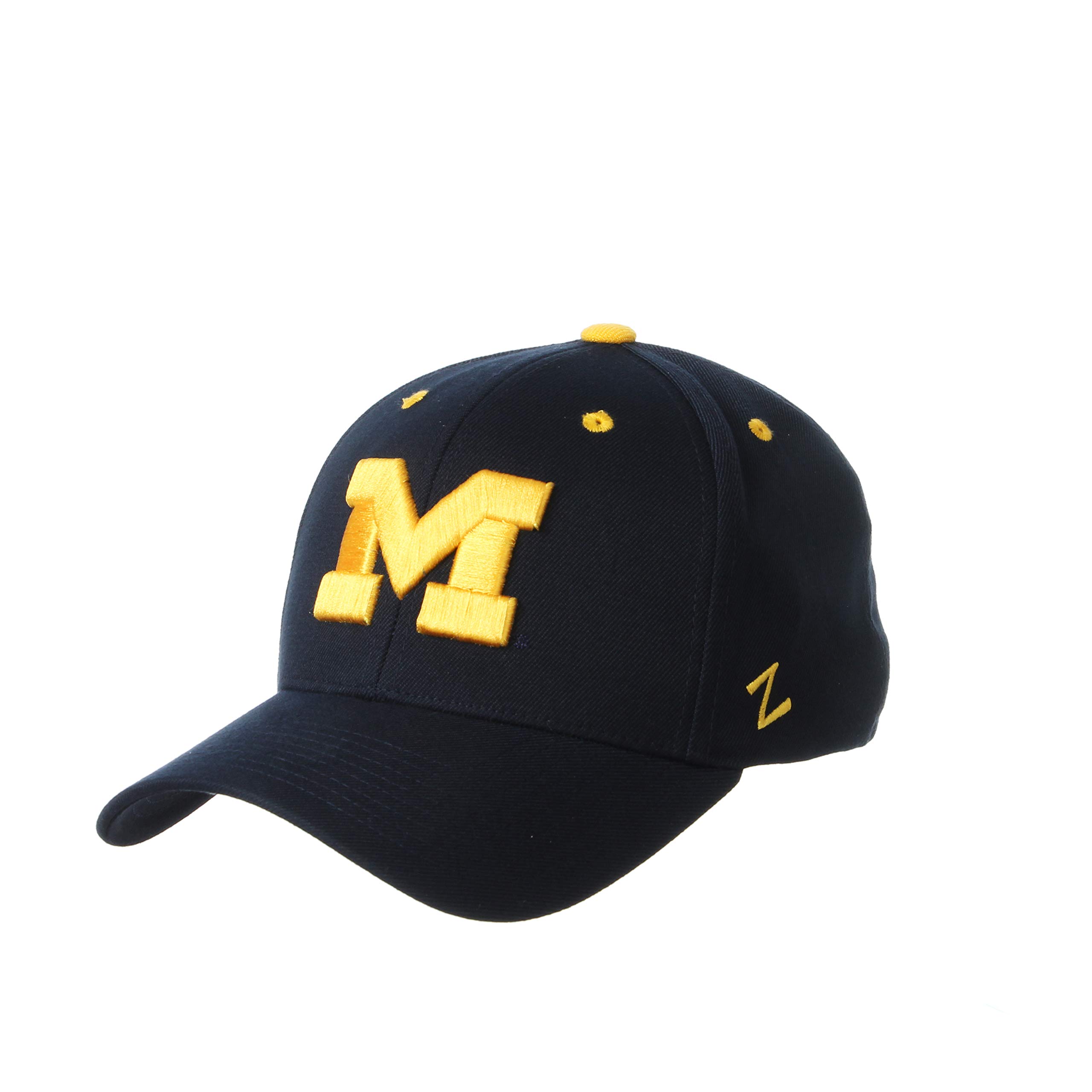 Zephyr NCAA Michigan Wolverines Men's Stretch Fitted Hat Team Colour, Michigan Wolverines Navy, Large