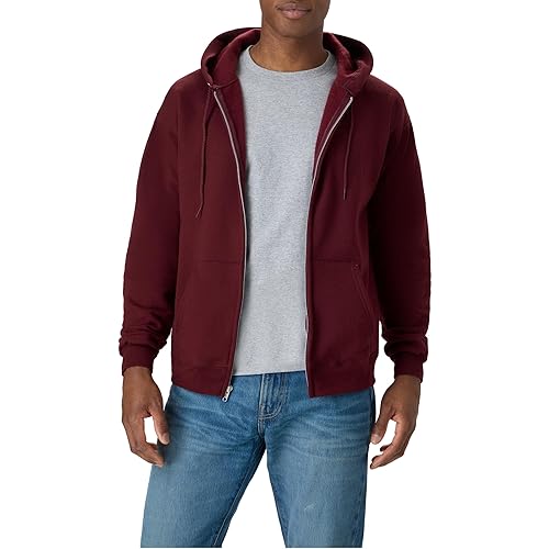 Hanes Men's Zip-up Hoodie, Ecosmart Fleece Full-zip Hoodie for Men,