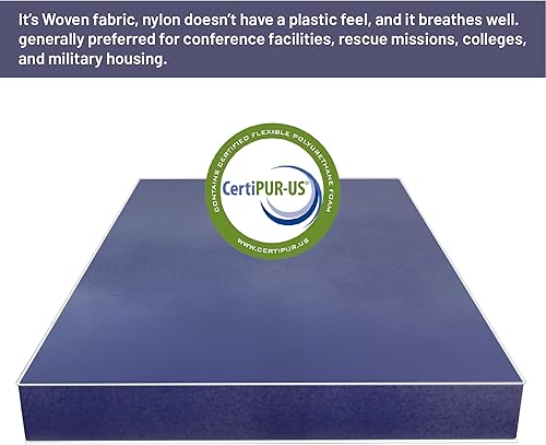 Miniatura 4 de Treaton, Colchón de doble cara de vinilo de nailon resistente al agua de 7 pulgadas, silencioso, sensación de nube suave, reflejo del calor