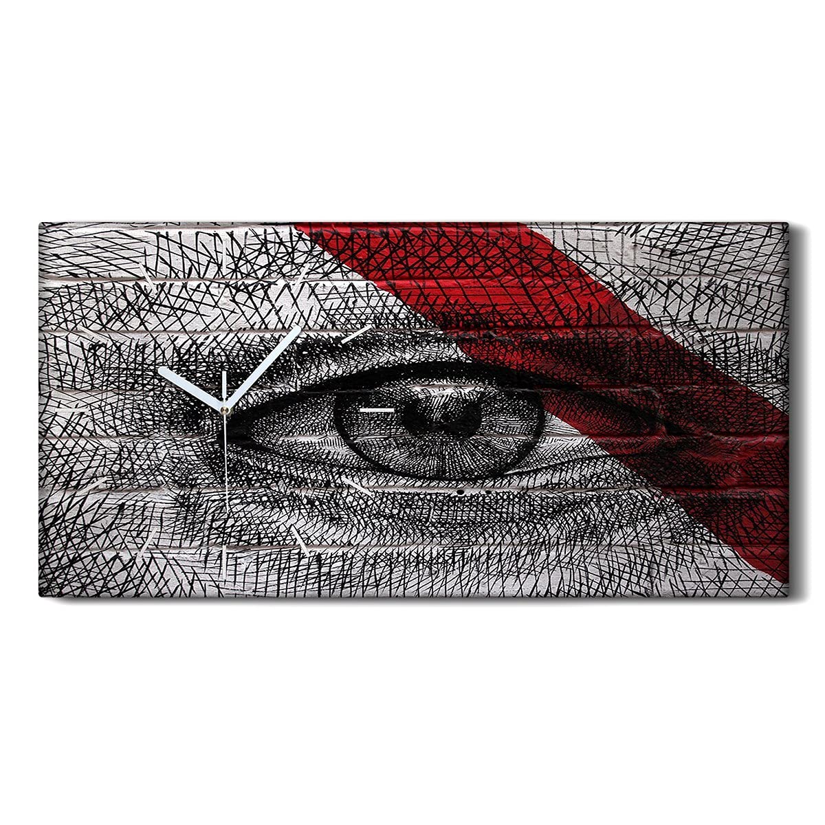Horloge sur Toile sans Tic Tac Silencieuse pour Chambre et Salon 60x30cm