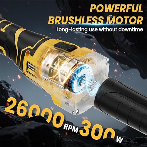 Miniatura 3 de Amoladora de troquel inalámbrica, compatible con batería Dewalt de 20 V, motor sin escobillas de tres velocidades 26000 RPM, mandril de precisión de