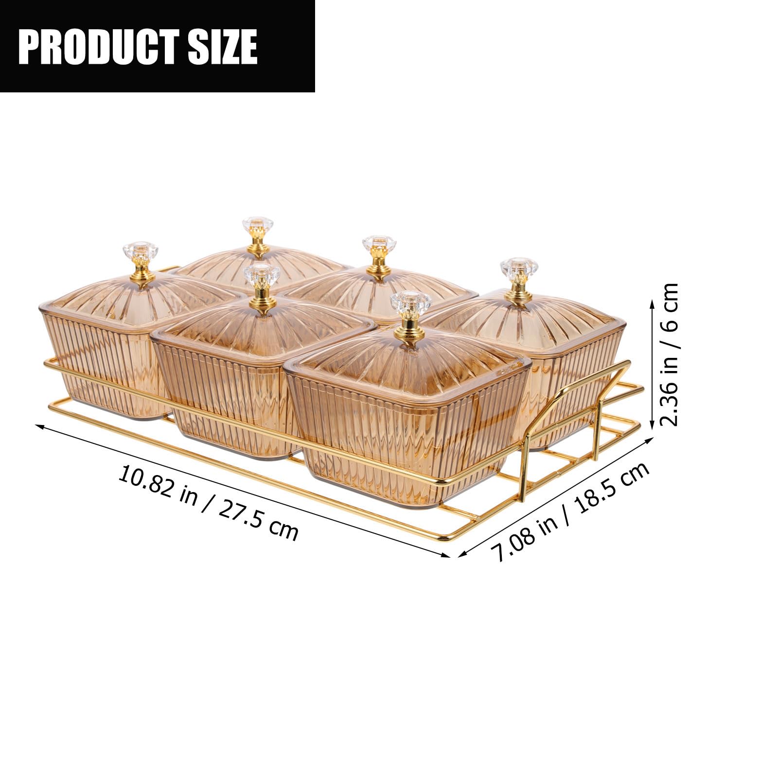 Bandeja para Aperitivos Decorativa con Diseño Moderno de Hierro Dorado 1 Set Funcional y Elegante para Servir Snacks en Reuniones y Eventos Reutilizable