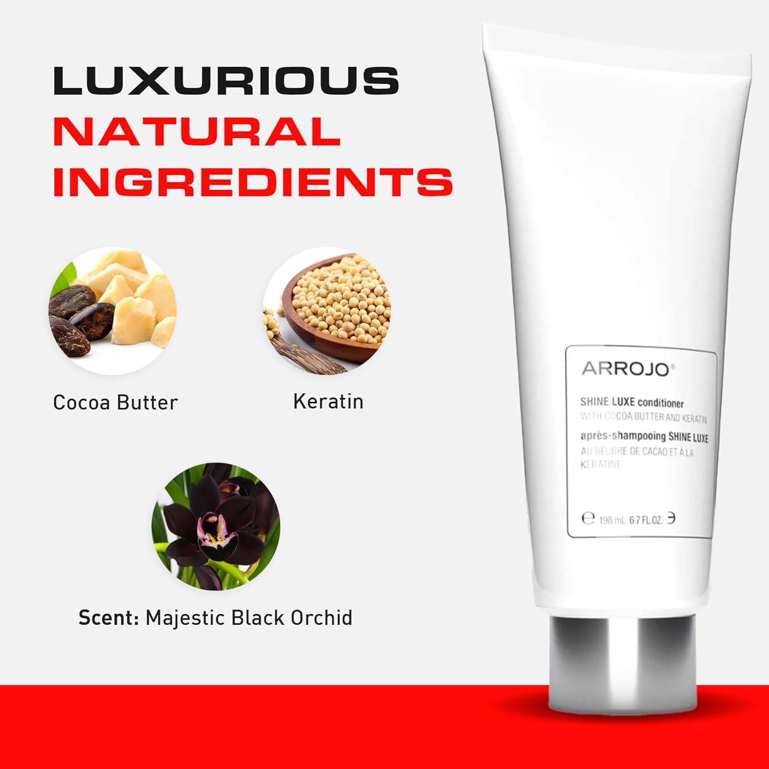 ARROJO Shine Luxe Hair Conditioner – Paraben & Sulfate Free Conditioner for Hair Shine – Moisturizing Conditioner to Add Luster & Vitality - Keratin Conditioner for Men & Women - Image 4