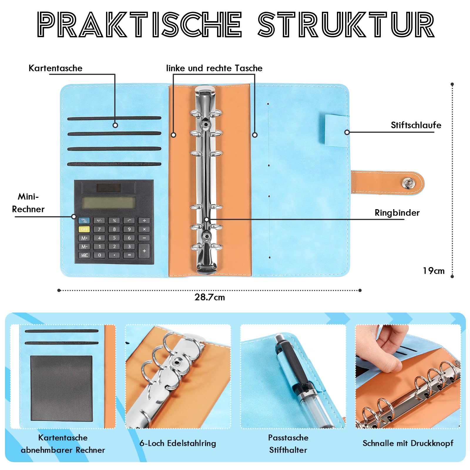 Budget Planner A6 - Finanzplaner Ordner Mit PU Leder