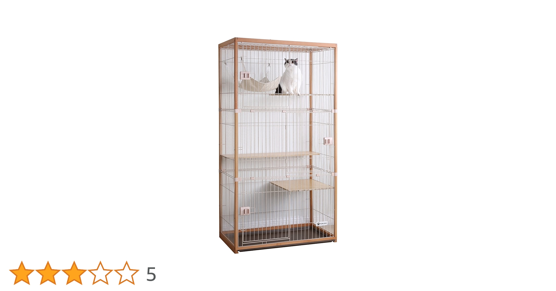 ieneko キャットケージ 3段 猫ケージ 木製 ナチュラル Amazon.co.jp: キャットケージ 猫 ケージ 3段 木製フレーム 棚板