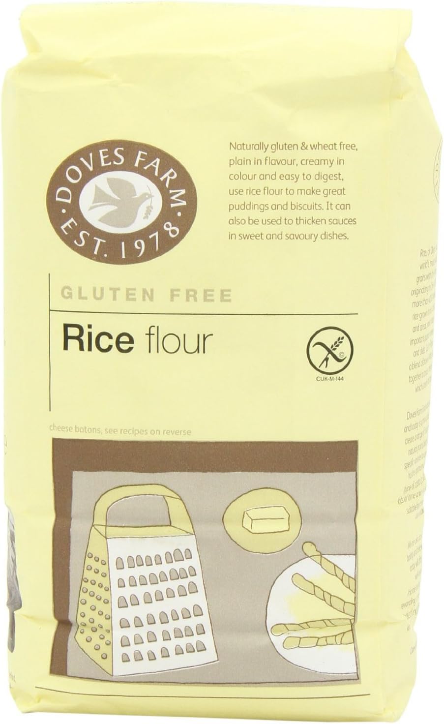 Doves Farm Gluten Free Rice Flour 1kg - Pack of 2